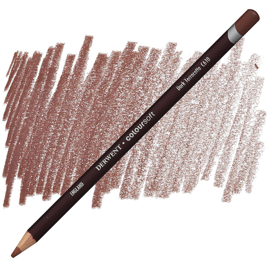Карандаш цветной Derwent "Coloursoft", №C610 Терракотовый темный