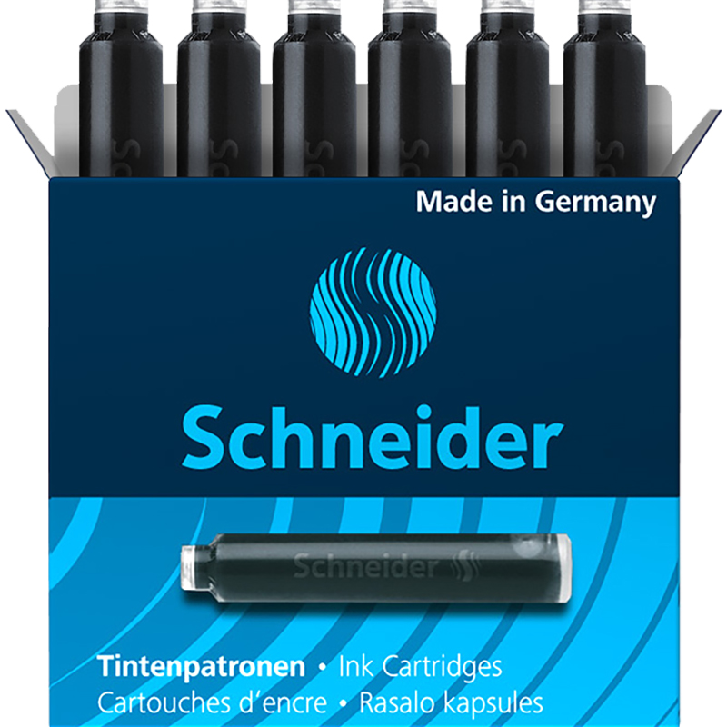 Картриджи чернильные Schneider, черные, 6 шт., картонная коробка