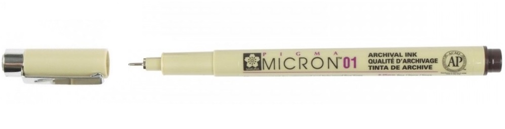 Ручка капиллярная Pigma Micron 01 (0,25 мм), черная