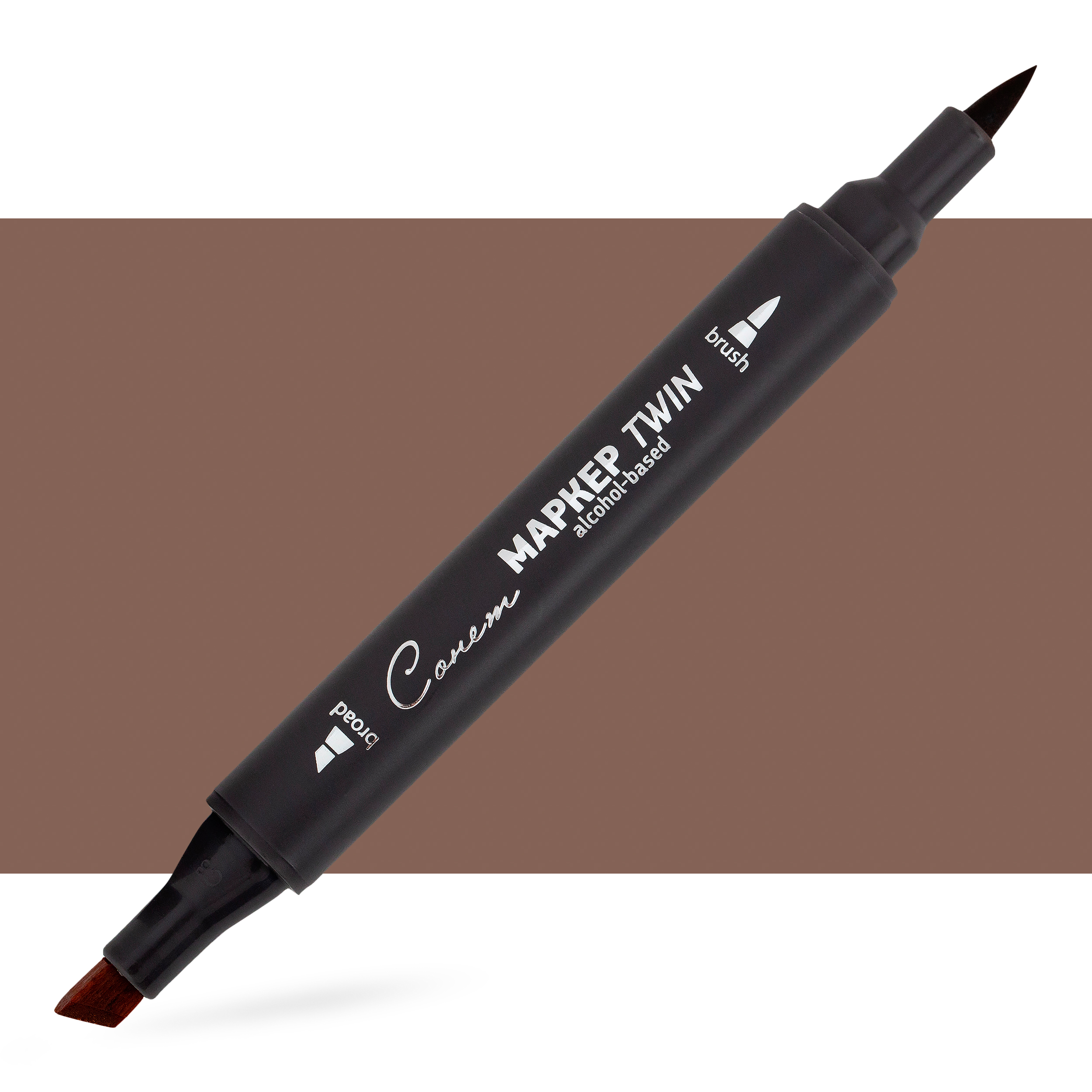 Маркер спиртовой Сонет Twin Brush художественный, Сиена жженая