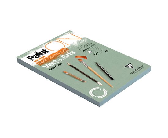 Скетчбук для смешанных техник Clairefontaine "Paint'ON Green", 250 г/м2, А5, склейка, 30л