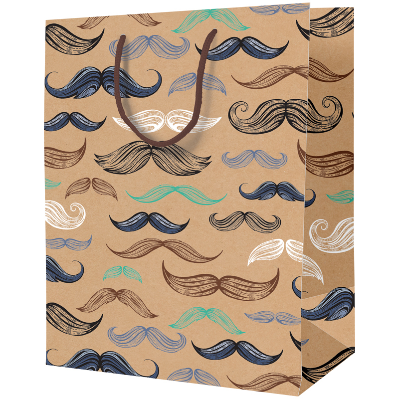 Пакет подарочный ArtSpace "Moustache", 26х32х12см, крафт