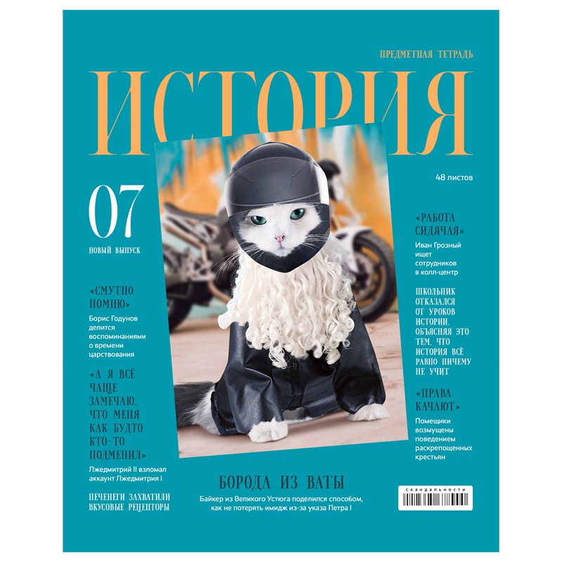 Тетрадь предметная 48л., BG "Скандальности" - История, глянцевая ламинация