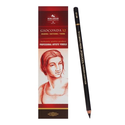 Карандаш KOH-I-NOOR "Gioconda" уголь искусственный черный, мягкий