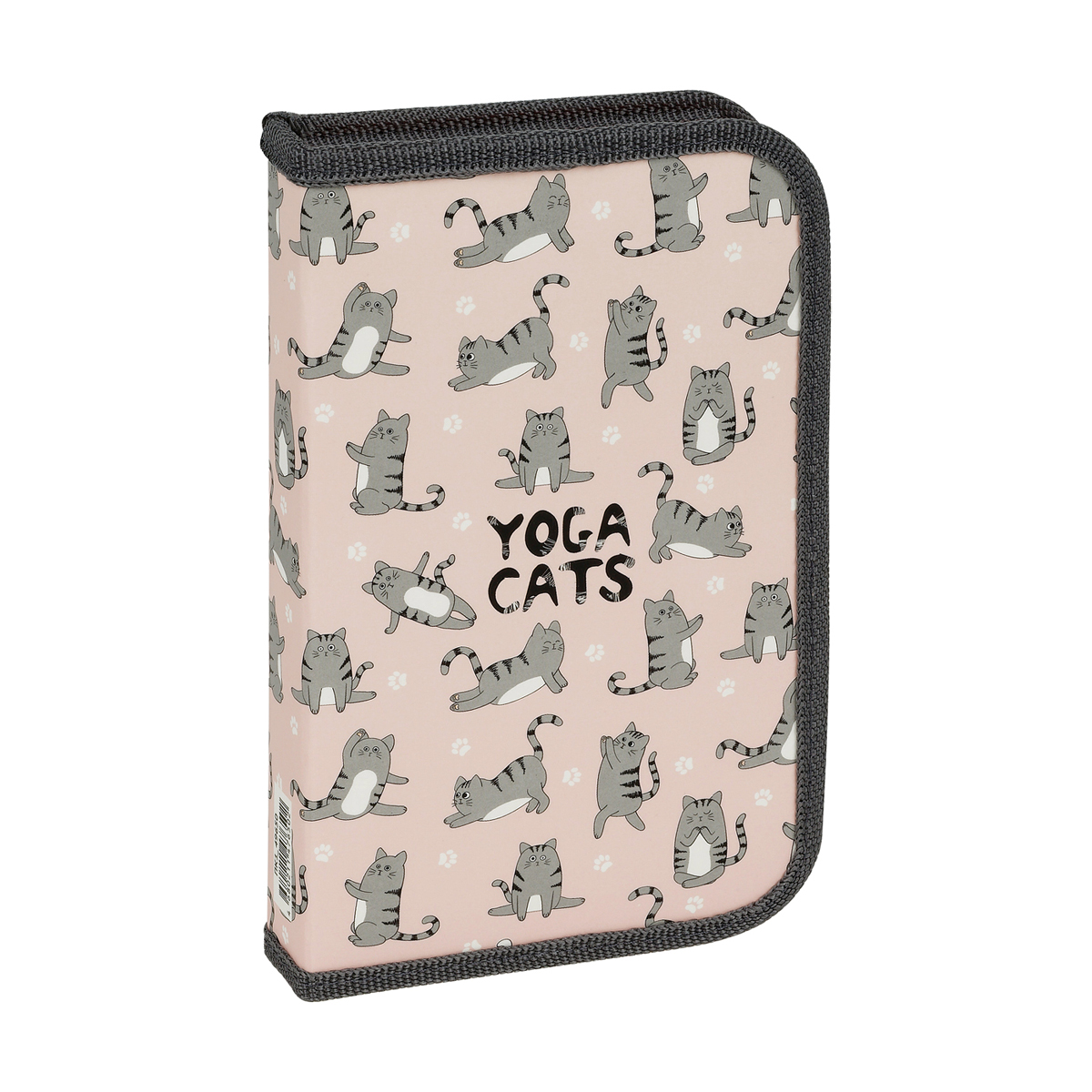 Пенал 1 отделение ArtSpace "Yoga Cats", 190х115 мм, ламинированный картон, софт-тач
