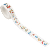 Клейкая лента декоративная MESHU "Cute toys", 1,5 см х 3 м