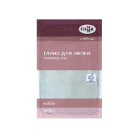 Глина для лепки Гамма "Хобби", натуральная, белый, 1,5 кг