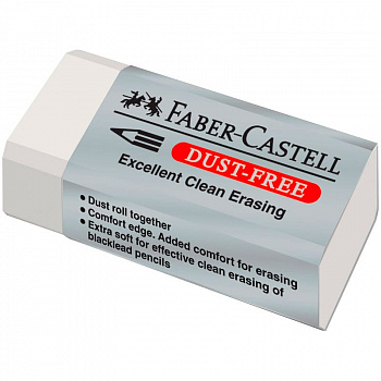 Ластик Faber-Castell "DUST FREE", виниловый, 41*18,5*11,5 мм