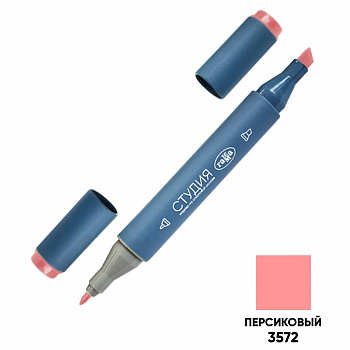 Маркер двусторонний для скетчинга Гамма "Студия", Персиковый, корпус трехгранный