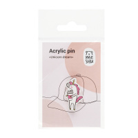 Значок акриловый MESHU "Unicorn dream", прямая УФ-печать
