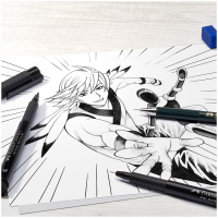 Набор графических материалов Faber-Castell "Pitt Artist Pens Manga Starter Set" 9 предметов,  с мане