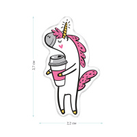 Значок акриловый MESHU "Unicorn dream", прямая УФ-печать