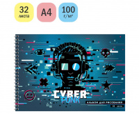 Альбом для рисования на гребне ArtSpace "Стиль. Cyber Pank", А4, 32л