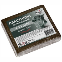 Пластилин скульптурный Гамма "Студия", Оливковый, твердый, 500 гр