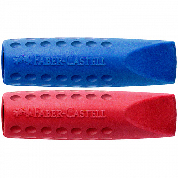 Набор ластиков-колпачков Faber-Castell "Grip 2001" 2 шт., трехгранные, ассорти