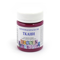 Акрил Декола по ткани, Розовая темная, банка 50 мл