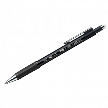 Карандаш механический Faber-Castell "Grip 1345" B, 0,5мм, грип, с ласт., автоподача грифеля, черный