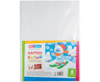 Набор белого картона ArtSpace, A4, мелованный, 8л