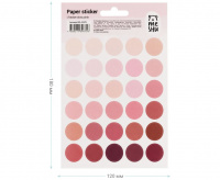 Наклейки бумажные MESHU "Trecker dots pink", 12*21 см 30 наклеек