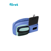 Пенал мягкий 1 отделение, 2 кармана Först "Royal blue", 210х80х40 мм, полиэстер