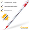 Ручка шариковая Crown "Oil Jell" красная, 0,7 мм