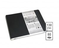 Скетчбук "Travelling sketchbook", 130 г/м2, 12х17 см, 80л., черный
