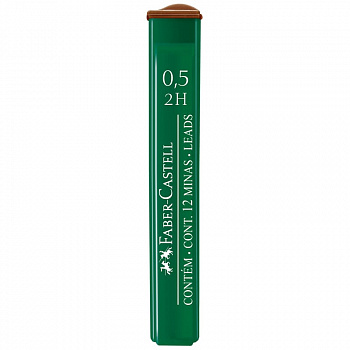 Грифели для механического карандаша Faber-Castell "Polymer", 0,5 мм, 2H, 12 шт