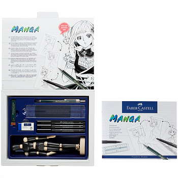 Набор графических материалов Faber-Castell "Pitt Artist Pens Manga Starter Set" 9 предметов,  с мане