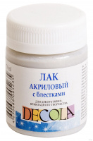 Лак акриловый Декола, с блестками, банка 50 мл