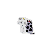 Значок деревянный MESHU "Mrrr meow", прямая УФ-печать