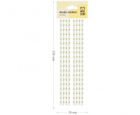 Наклейки акриловые MESHU "Gold line", 25*7,8 см, стразы