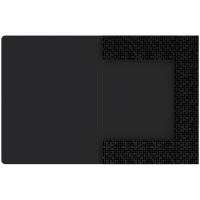Папка для тетрадей на резинке Berlingo "DoubleBlack", А5+, 600 мкм, черная, с рисунком