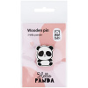 Значок деревянный MESHU "Hello panda", прямая УФ-печать
