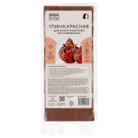 Глина для лепки ТРИ СОВЫ, красная, 1 кг