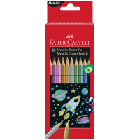 Набор цветных карандашей Faber-Castell, 10 цв., металлик