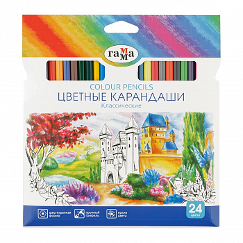 Набор цветных карандашей Гамма "Классические", 24 цв (Р)