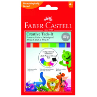 Масса для приклеивания Faber Castell "Tack-It", цветная, 50г 