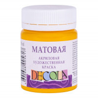 Акрил матовый Декола, Желтая средняя, банка 50 мл