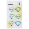 Скрепки фигурные Meshu "Diamonds", 25 мм, 6 шт
