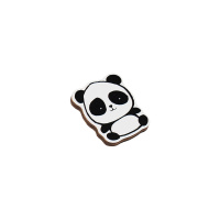 Значок деревянный MESHU "Hello panda", прямая УФ-печать