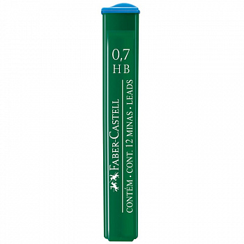 Грифели для механического карандаша Faber-Castell "Polymer", 0,7 мм, HB, 12 шт